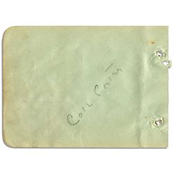 Legendary Broadway Composer Cole Porter Signature