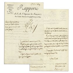 Napoleon Bonaparte 1810 Document Signed -- Regarding the Re-Opening of An Italian Church