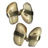 Image 1 : Cufflinks Personally Owned by The Duke & Duchess of Windsor -- Gold Jewelry With Deer Teeth
