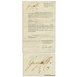 King George III Document Signed From 1812 -- With Bold & Large ''George PR'' Signature