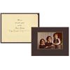 Image 1 : King Hussein of Jordan Signed Holiday Card -- 9.5'' x 7.5'' -- Near Fine