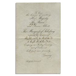 Queen Victoria & Prince Albert Invitation