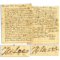 Henry Lee's Urgent Revolutionary War Dated Autograph Letter Twice-Signed -- ''...but sir what are we