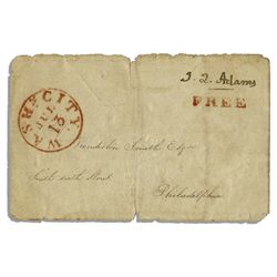 John Quincy Adams Franking Signature