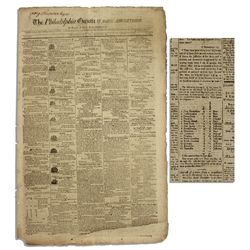 ''The Philadelphia Gazette and Daily Advertiser'' -- 18 February 1801 -- False Reporting That Burr W