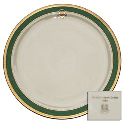 Jimmy Carter White House Used China -- Gleaming Emerald and Gilt Serving Platter From the Official S