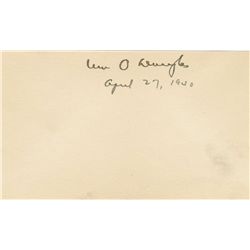 Supreme Court Justice William O. Douglas Signature