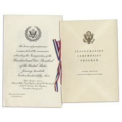 Dwight D. Eisenhower & Running Mate Nixon Presidential Inauguration Invitation and Program