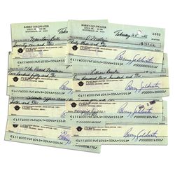 Lot of 10 Checks Signed by Conservative Icon Barry Goldwater -- While Senator of Arizona