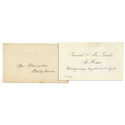 Ulysses S. Grant Dinner Invitation to Three Separate Dinners -- ''General & Mrs. Grant, At Home'' --