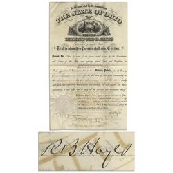 Rutherford B. Hayes Document Signed