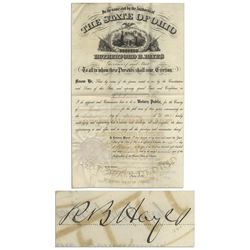 Rutherford B. Hayes Document Signed