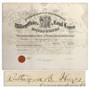Image 1 : Rutherford Hayes 1889 Military Document Signed as President