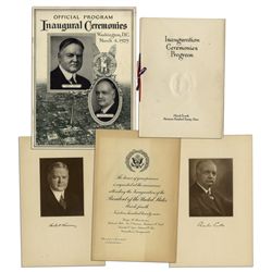 Herbert Hoover Inaugural Program & Invitation