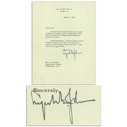 President Lyndon B. Johnson 1965 Typed Letter Signed