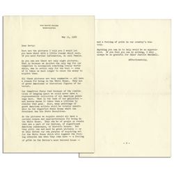 Jackie Kennedy Letter on White House Stationery -- White House Art -- ''...the pictures we acquire s