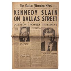 Historic ''The Dallas Morning News'' From Morning After JFK Assassination Stunned the World -- Headl
