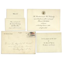 President Kennedy Official 1963 White House Dinner Invitation