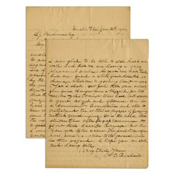 Lincoln Assassination Letter From Policeman Who Hunted Conspirators -- ''...I prefer not to place my