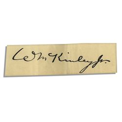 William McKinley Signed Slip