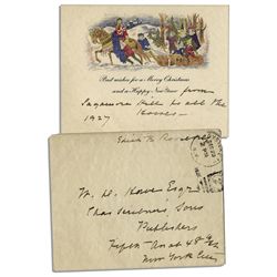 Edith Roosevelt Signed 1927 Christmas Card