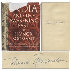 Eleanor Roosevelt Signed ''India and the Awakening East'' -- First Edition