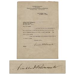 Franklin D. Roosevelt Typed Letter Signed -- ''...thank you for your kind letter and for the map of 