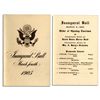 Image 1 : President Teddy Roosevelt 1905 Inaugural Ball Program -- Listing Various Waltzes & an Elaborate Dinn