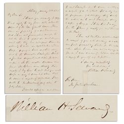 William Seward Autograph Letter Signed -- Regarding the Supreme Court Case ''Jones vs. Van Zandt'' -