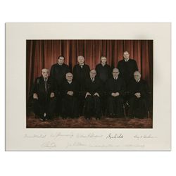 Supreme Court Justices Photo Display Signed by 7 Members of The Rehnquist Court From 1988-1990 -- Me