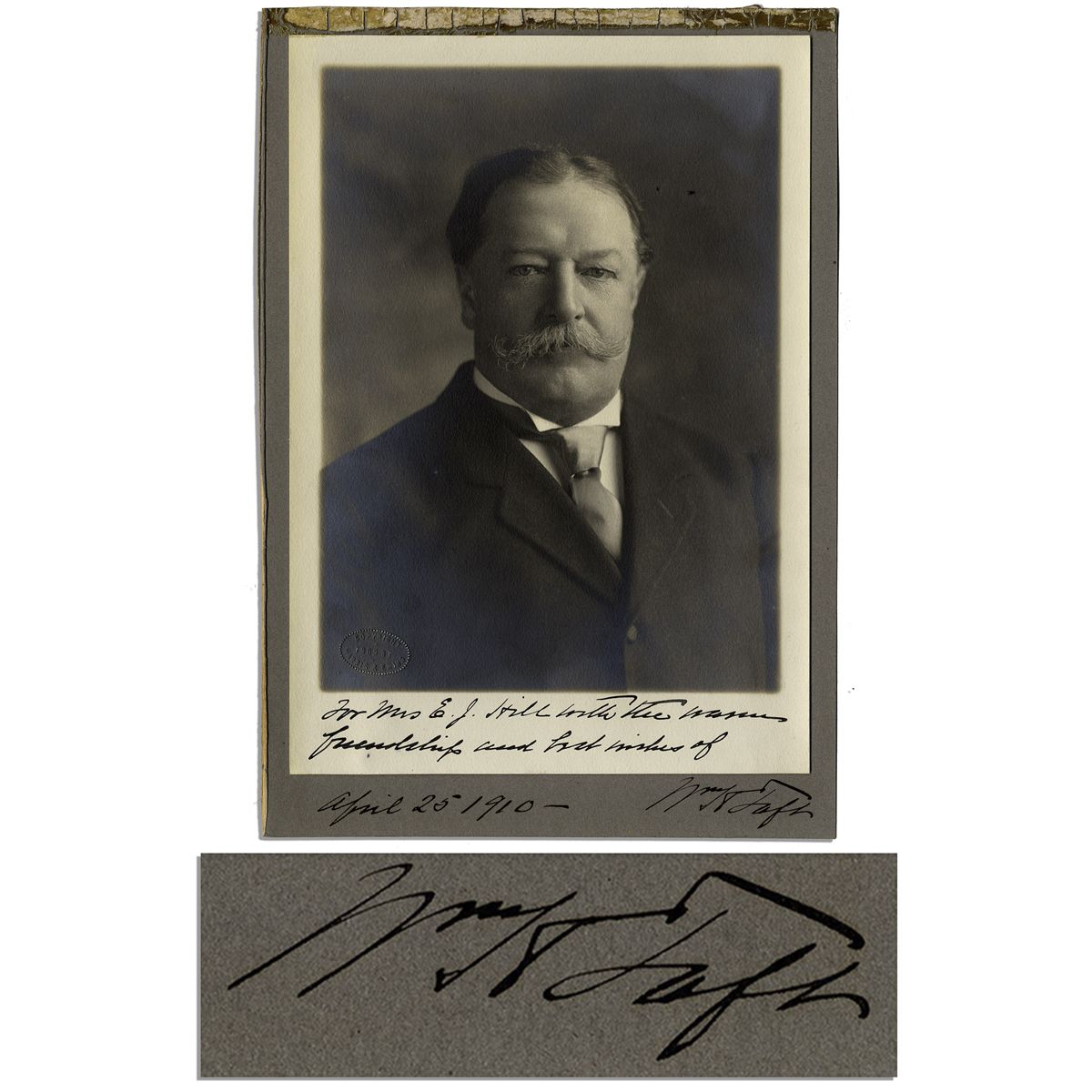 William Howard Taft Photo Signed