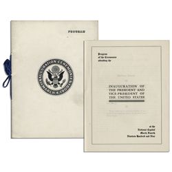 William Howard Taft Presidential Inauguration Ceremony Program
