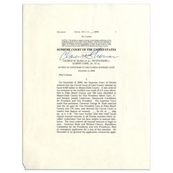 Supreme Court Justice Clarence Thomas Signed Election 2000 Decision -- George W. Bush vs. Albert Gor