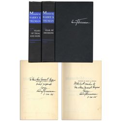 President Harry Truman Two-Volume ''Memoirs'' Set -- Each Volume Signed