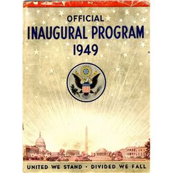 Harry Truman 1949 Inauguration Program
