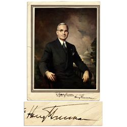 Harry Truman Signed Portrait