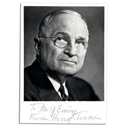 President Harry Truman Signed Photo