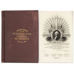 Rare Record of the 1885 Dedication Ceremony of the Washington Monument