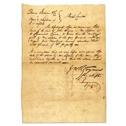 Confederate Statesman Judah Benjamin Document Signed -- ''...It is admitted that at and before and s