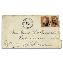 George Custer Signed Envelope Which Contains His Full Autograph