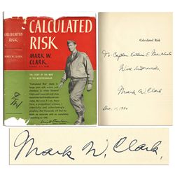 General Mark Clark Signed First Edition of ''Calculated Risk''