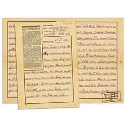 Dachau Concentration Camp Letter -- 1941 German Prisoner Letter on Dachau Stationery