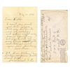 Image 1 : Iwo Jima Hero Rene Gagnon WWII-Dated 1942 Autograph Letter Twice-Signed -- To His Sweetheart Back Ho
