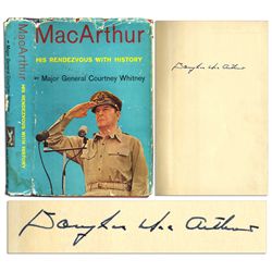 Douglas MacArthur Signed First Edition of His Biography, ''MacArthur, His Rendezvous With History''