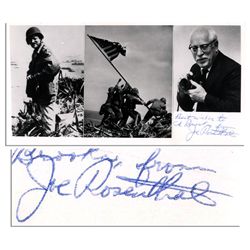 WWII Photographer Joe Rosenthal Signed Photo