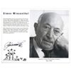 Image 1 : Simon Wiesenthal Signed 10'' x 8'' Glossy Photo