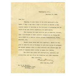 Arctic Explorer Robert Peary 1906 Typed Letter Signed -- After His Expedition -- 8'' x 10.5'' -- Nea