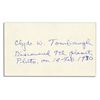 Image 1 : Discoverer of Planet Pluto, Clyde Tombaugh Collection of 4 Autographs -- ''...Discovered 9th planet.