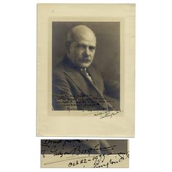 Photo Portrait of Mt. Rushmore Designer Gutzon Borglum Signed