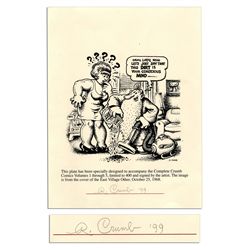 Robert Crumb Signed Sheet Featuring Crumb's ''East Village Other'' 1968 Cover Art